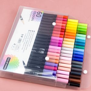 Juego de 120 Rotuladores de Doble Punta con Tinta Líquida de Color Directo, Rotuladores de Contorno para Pintar, <span class=keywords><strong>Material</strong></span> <span class=keywords><strong>Escolar</strong></span> de Arte - Product Image 2