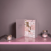 Nouvel An calendrier de l'avent boîte-cadeau personnalisé rose calendrier de l'avent boîte d'emballage 12 jours