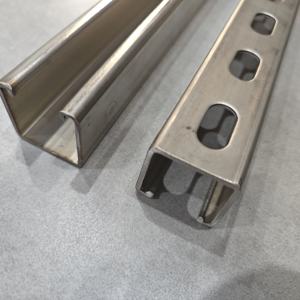 נירוסטה מגולוון פרופיל אלומיניום ערוץ 3 מ 'עם אביזרי כמו קליפות צינור קליפים - Product Image 3