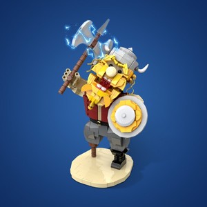 Funbuild Mini Hình Gạch Đồ Chơi MOC-198104 Viking Người Đàn Ông Mô Hình Lắp Ráp Gạch Đồ Chơi Gạch Xây Dựng Khối Thiết Lập - Product Image 5