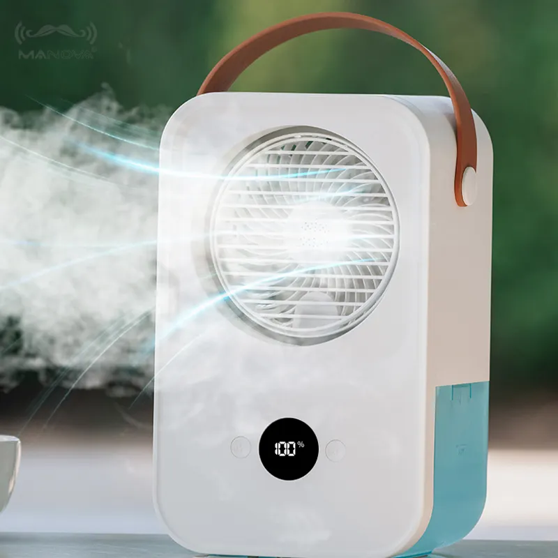 2023 Nieuwe Aankomst Draagbare Luchtkoeler Ventilator Mini Usb Airconditioner Desktop Water Misting Koelventilator