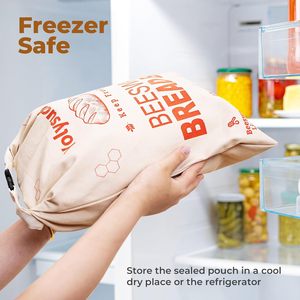 2 <span class=keywords><strong>Bolsas</strong></span> Reutilizables de Cera de Abeja para Pan, <span class=keywords><strong>Bolsas</strong></span> Grandes de Lino para Pan de Levadura, Conservan la Frescura, Se Pueden Refrigerar - Product Image 6