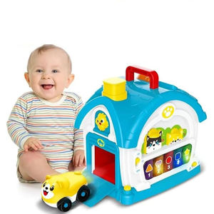 Jouet éducatif Montessori Maison musicale bilingue - Jouet interactif parent-enfant pour bébés et enfants avec miroir et apprentissage phonétique - Product Image 1