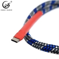 Transmission rapide XSSH bricolage OEM câble USB type-c HiFi USB a à C câble de données d'extension Audio pour DAC tablette Mobile câble USB 2.0