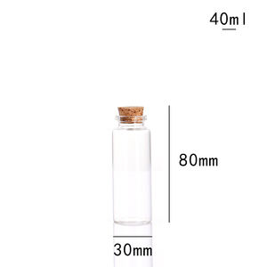 Mini cadeau à la dérive souhaitant Tube de verre bouchon de liège vide bouteilles en verre plat transparent 5ml 7ml 8ml 20ml tailles pour les organisateurs de maquillage - Product Image 4