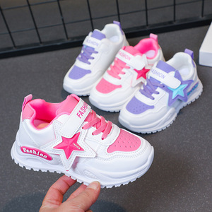 Nuove Sneakers per <span class=keywords><strong>Bambini</strong></span> Stile Coreano Primavera-Autunno con Decorazioni a Stella, <span class=keywords><strong>Scarpe</strong></span> Casual Antiscivolo con Suola Morbida per Ragazze, Ideali per Camminare - Product Image 3