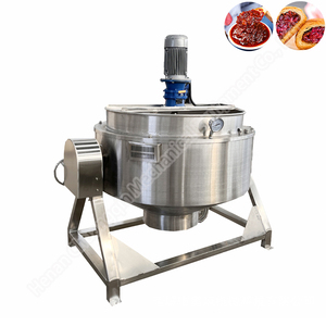 Jacketed กาต้มน้ำพร้อมเครื่องกวนผสมน้ำตาล1000L แจ็คเก็ตกาต้มน้ำพร้อมเครื่องกวนซอสมะเขือเทศไอน้ำ - Product Image 4