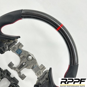 Volant sport en fibre de carbone brillant à fond plat, design populaire Rppf pour Renault Megane 3 3RS Clio4 <span class=keywords><strong>Rs</strong></span> - Product Image 3