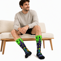 Chaussettes d'hiver unisexe imprimées pour Halloween, motifs Alien, Ovni, Maison Hantée, Citrouille, Chauve-souris, style fantaisie, drôle et original, style urbain, vente en gros