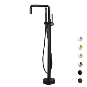 Freestanding Floor-<b>Mounted</b> Modern Single-Handle High-Flow Blackened Brass Bathtub Ceramic Core Hand Shower <b>Spray</b> HD-TF023 High-F - Product Image 5