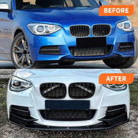 Para BMW Serie 1 F20 F21 2012-2014 M Sport, Estilo Fibra de Carbono, Divisor Delantero, Kit de Parachoques FEIXIAN
