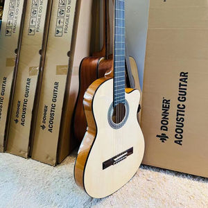 جيتار كلاسيكي رفيع الجسم مقاس 39 بوصة، جيتار كلاسيكي كهربائي، جيتار مزود بمعادل صوت - Product Image 1