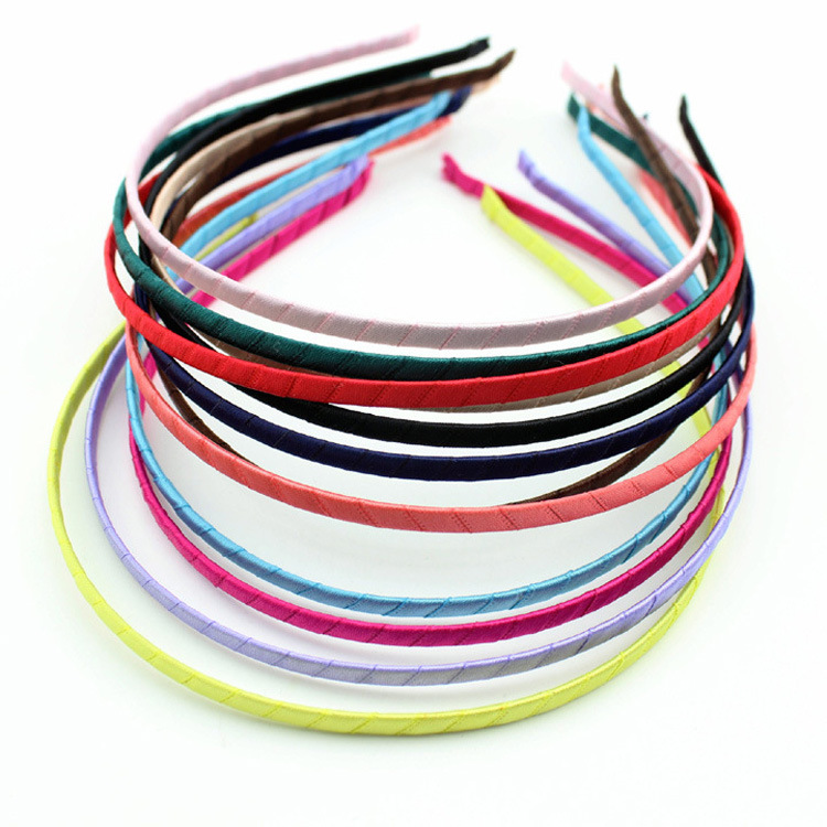 Koreanische Mode bedeckt Haar bänder Satin Stirnband Nettes Haarband Haarband Solid Candy Color Kopfschmuck New Girls Haarschmuck