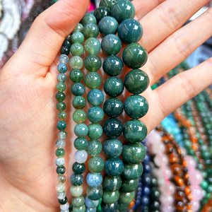 Wholesale Natural Moss <strong>Agate</strong> Gemstone Round Loose <strong>Beads</strong> for Jewelry Making DIY Handmade Crafts 8mm 10mm 12mm 14mm Stone <strong>Beads</strong> - Product Image 5