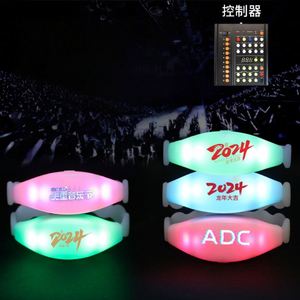 Pulsera de Silicona LED Luminosa Directo de Fábrica, 15 Colores, Logotipo Personalizado para Conciertos de K-Pop, Reuniones de Fans, Artículos Promocionales para Fiestas - Product Image 6