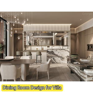 Chuyên nghiệp một cửa sang trọng thân thiện với môi trường hiện đại toàn bộ ngôi nhà 3D Rendering thiết kế nội thất cho biệt thự sang trọng - Product Image 3