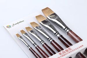 Juego de 6 Pinceles Profesionales para Arte y Manualidades, para Gouache, Acuarelas, Acrílicos y Óleos, con Precio Económico al por Mayor y al Detal - Product Image 4