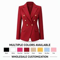 Traje de Satén de Cintura Alta, Color Sólido, Pantalones de Manga Larga, Elegante Atuendo Formal para Oficina, con Botones, Transpirable, para Viajes de Negocios, ODM