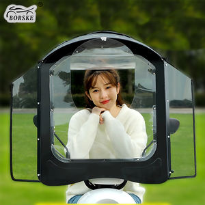 Parapluie personnalisé pour moto vélo électrique <span class=keywords><strong>Scooter</strong></span> Parasol extérieur coupe-vent Queue d'aronde Revêtement noir Moteur <span class=keywords><strong>Abri</strong></span> contre la pluie - Product Image 6