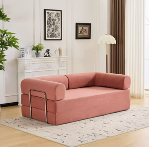 Sofá Cama Plegable Moderno de Pana y Franela, Convertible, Modular, Duradero, Cómodo y Compacto para Sala de Estar - Product Image 5