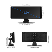 Podofo 10.36'' DVR portable sans fil CarPlay/Android Auto avec caméra frontale intégrée, enregistrement en boucle, AirPlay, Android Cast, BT, vente en gros