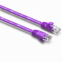 Kabel Jaringan Ethernet Cat5e Cat6 Cat6a Berkualitas Tinggi 1/5/10/15/20/30m Kecepatan Tinggi Latensi Rendah Tembaga Murni UTP RJ45 Kabel Patch Datar