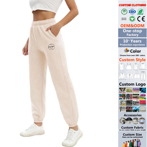 JL1031C <strong>Women</strong> Wholesale Cotton <strong>Fleece</strong> Street Wear Pant Embroidery Logo 400GSM Sweatpants Sports <strong>Jogger</strong> - Product Image 1