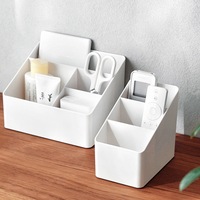 Boîte de rangement de bureau multi-compartiments simple, boîte de rangement pour télécommandes de table basse de salon, boîte de tri pour articles divers, boîte de rangement de bureau