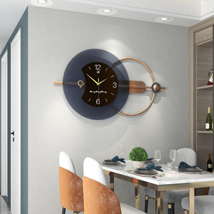 Horloge murale en métal simple et atmosphérique, moderne, créative, salon, <span class=keywords><strong>salle</strong></span> <span class=keywords><strong>à</strong></span> <span class=keywords><strong>manger</strong></span>, horloge murale 3d, offre spéciale - Product Image 2