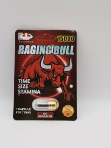 Cápsula Herbal Semanal Raging Bull 15000, Mezcla de Extracto de Rosa Cherokee y Dong Quai para Energía Masculina Durante Todo el Día - Product Image 3
