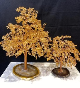 BD- C1721 bijoux faits à la main bonsaï 30*40cm base d'agate tranchée améthyste citrine arbre énergie arbre de vie - Product Image 2
