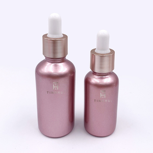 5ml 10ml 15ml 20ml 30ml 50ml 100ml Empty Round Boston Glossy Rose Gold Glass <b>Dropper</b> <b>Bottles</b> for Essential Oil - Product Image 2