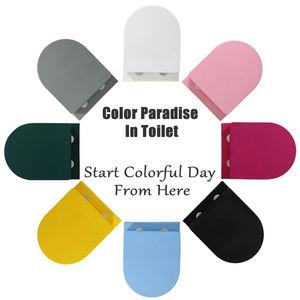 Ensemble de toilette monobloc bon marché pour salle de bain, cuvette suspendue murale avec siphon en P pour les toilettes - Product Image 4