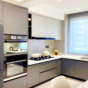 Armarios de cocina de madera de acero inoxidable modernos personalizados Love Zone con acabado de alto brillo Diseño multifuncional Fácil instalación - Product Image 5