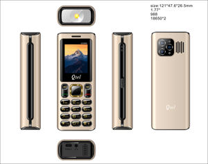Téléphone portable QTEL Q10000 avec écran de 1,77 pouce, grande lampe torche, batterie de 5000 mAh, trois cartes SIM / Jeux / FM / MP3 / MP4 - Product Image 5