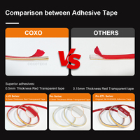 Tira de Luces LED COB COXO 220V 110V, Plug and Play, Sin Puntos Visibles, Impermeable IP65, Rollo de 100m 50m, Sin Controlador, 220V