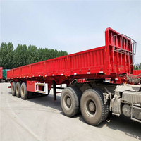 Remorque de cargaison à 3 essieux 20T-80T Remorque de camion à lit bas de haute qualité à vendre ISO CCC BV CE DOT