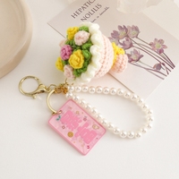 Mini Bouquet Créatif en Peluche au Crochet DIY, Porte-clés et Pendentif de Sac pour la Saint-Valentin et la Fête des Mères - Doux et Écologique