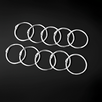 Metall Rund ring Lose blatt bindung 1 ''1,5 Zoll Silber Öffnen/Schließen Binder ring für Schlüssel Swatches Sheets Memos Rechnungs buch