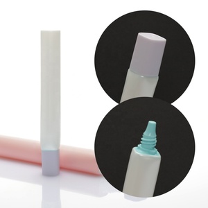 Wholesale Custom 15-20ml Empty Eye Cream Lip Gloss Lipgloss Cosmetic Unique <b>Plastic</b> Packaging With Square Cap Soft Slender <b>Tube</b> - Product Image 2