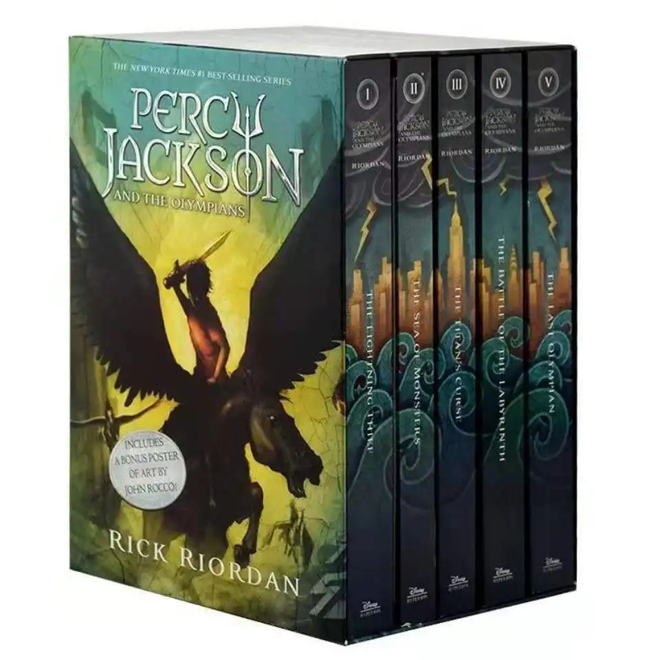 5 Books/set Percy Jackson Children's English Original Reading Books Set for kids gift
