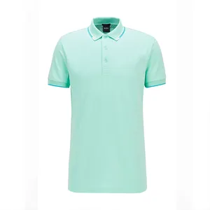 Kunden spezifisches Logo Sublimation Polo Männer Falten frei Mintgrün Polo Shirts Golf Polo Polyester Shirt Für die Arbeit