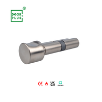 Doorpuls 60mm Laiton Style Euro Cylindres de serrure de sécurité pour porte ouverte simple avec clé et tour de pouce