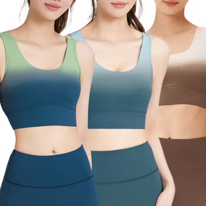 2025 kẻ sọc trung bình hỗ trợ phụ nữ của áo ngực thể thao cao cho yoga độn Spandex/nylon thoáng khí phía trước in - Product Image 4