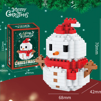 Ensemble de blocs de construction de Noël Père Noël Arbre Bonhomme de neige Renard Modèles 40 pièces Cadeau éducatif de fête de vacances Créatif
