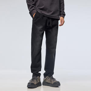 Pantalones <span class=keywords><strong>vaqueros</strong></span> de algodón puro lavados Vintage para hombre, pantalones de talla grande a la moda de estilo americano, decoración de bolsillo medio grande elástica, ajuste holgado - Product Image 2