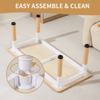 Ensemble table et chaise d'apprentissage pour enfants en plastique brun réglable en hauteur, certifié écologique et sûr pour la chambre à coucher et le salon