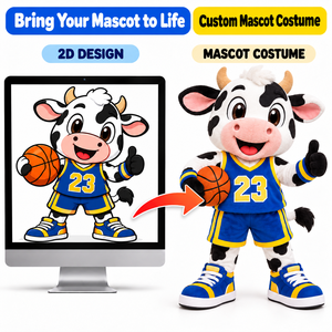 Costume de Mascotte de Vache <span class=keywords><strong>Cowboy</strong></span> Personnalisé OEM ODM, Tenue de Personnage Animalier de Ferme Western, Vente Directe Usine pour Événements et Promotions de Marque - Product Image 2