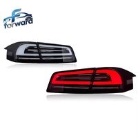 Ensemble de feux arrière LED complets pour Tesla Model S 2014-2022, nouveau style, plug and play, avec clignotants, lentille rouge, boîtier noir, 12V