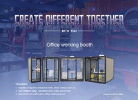 Dosettes de bureau acoustique pour la vie privée, cabine de bureau insonorisée, cabine de téléphone insonorisée, cabine de bureau à vendre